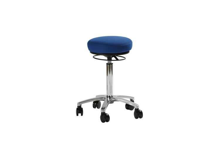 Active Air, stol, Ø=300 mm. löstagbar sits, kardborre, tyg: fighter, blå.  metall: silver.