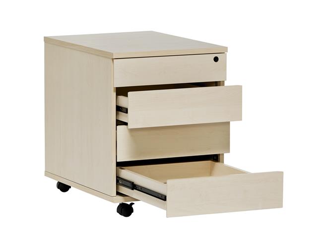 Cabinet on wheels 4 drawers BIRCH