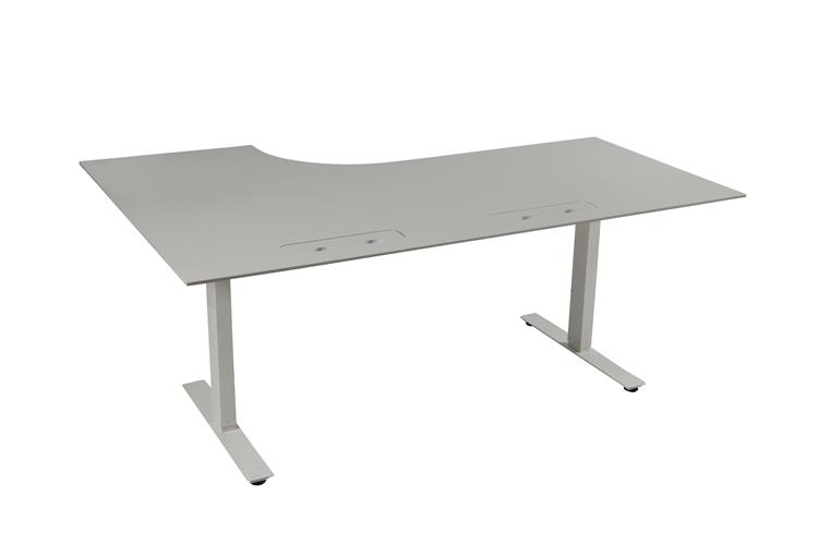 L-Shaped Right Table top white lids