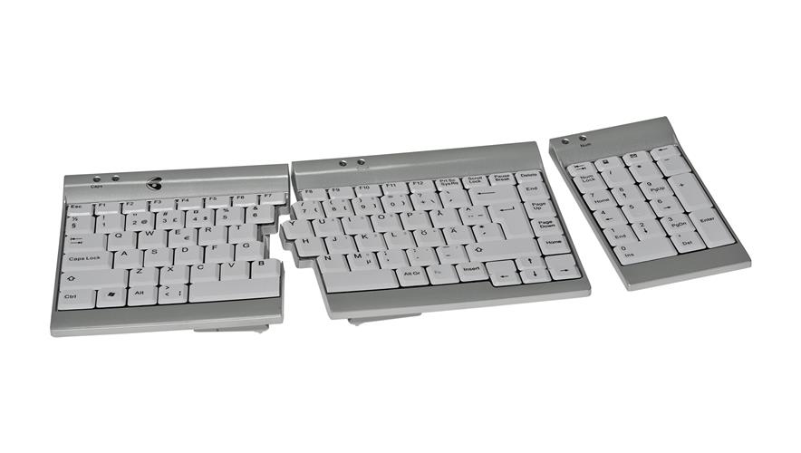 Utgått.....  Oyster Keyboard, delbart, silver, Sverige/Finland