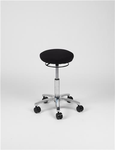 Active Air, stol, Ø=300 mm. löstagbar sits, kardborre, tyg: fighter, svart.  metall: silver.