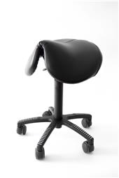 Flex-air sadel stol, , tyg: äkta skinn, svart.  metall: svart.   AIR