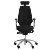 Logic 400 XL kontorsstol, tyg: select, svart, metall: silvergrå,   inkl. neckrest, armsuport 8E