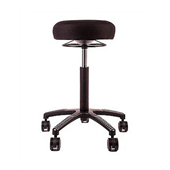 Monika-stol, Ø=320 mm. tyg: event, svart. metall: svart